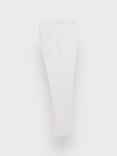 PANTALON MONACO FIL A FIL BLANCO