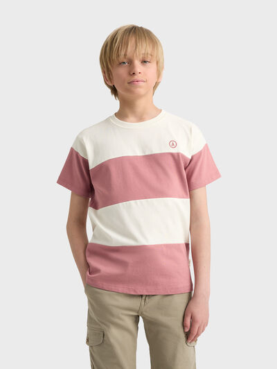 CAMISETA STRIPES KIDS ROSA