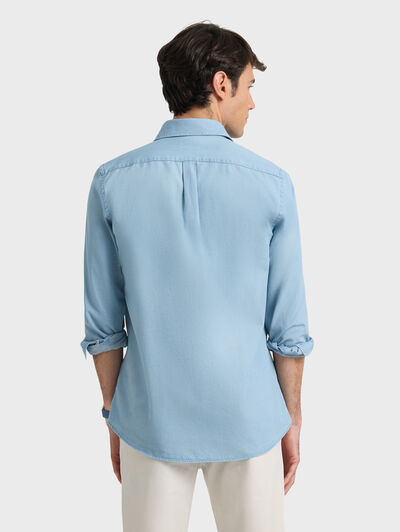 CAMISA DENIM BOLSILLOS CELESTE