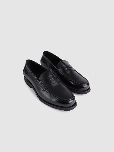 MOCASIN PIEL KIDS NEGRO