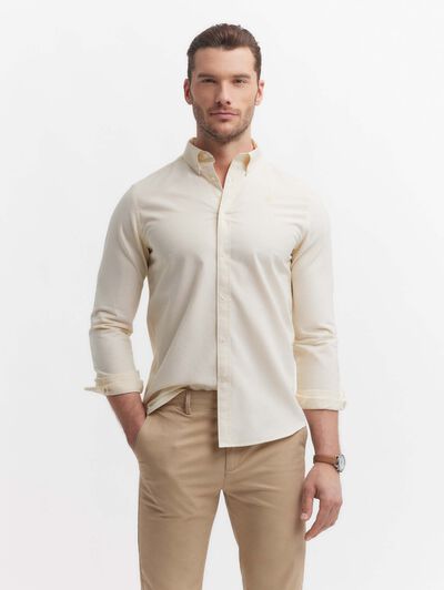 CAMISA OXFORD MIL RAYAS AMARILLO