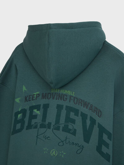 SUDADERA BELIEVE VERDE