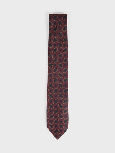 CORBATA PRINTED BURDEOS