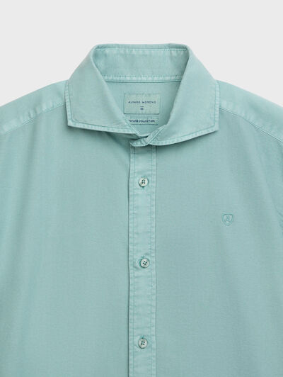 CAMISA OXFORD DYE TIE COLLAR AZUL