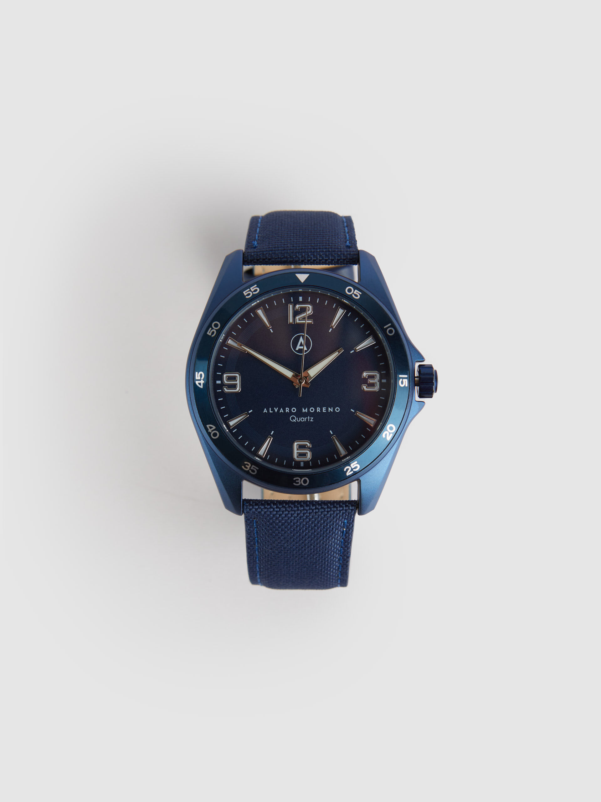 RELOJ CANVAS QUARTZ AZUL