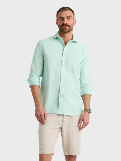 CAMISA OXFORD DYE TIE COLLAR VERDE AGUA