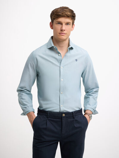 CAMISA PIN POINT AZUL