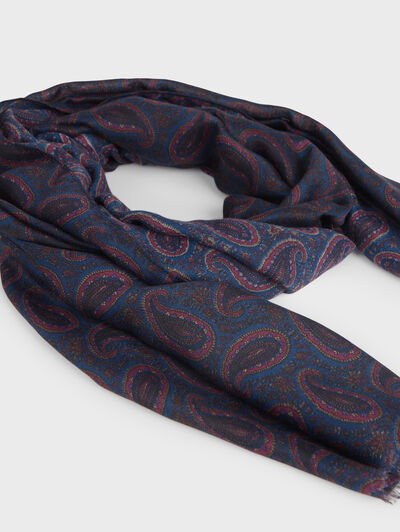 FOULARD PRINT AZUL MARINO