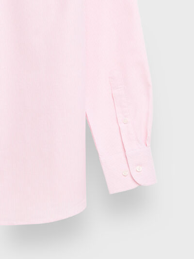 CAMISA OXFORD MIL RAYAS CORAL