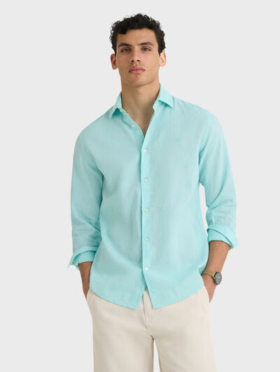CAMISA LINO ALEX VERDE AGUA