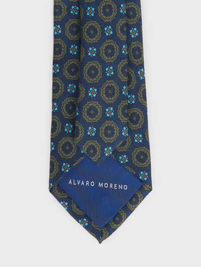CORBATA PRINTED AZUL MARINO