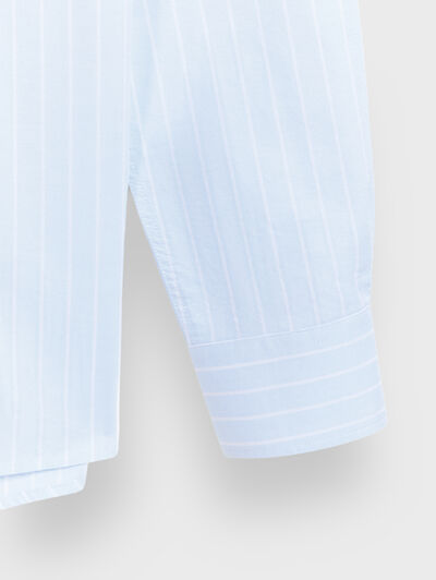 CAMISA OXFORD STRIPES CELESTE