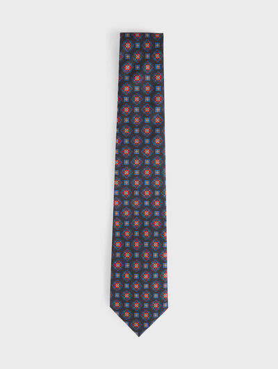 CORBATA PRINTED AZUL MARINO