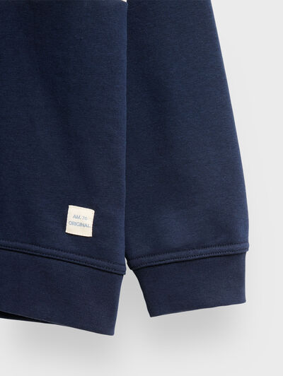 SUDADERA POLO PATCH AZUL MARINO