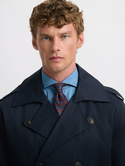 GABARDINA TRENCH AZUL MARINO