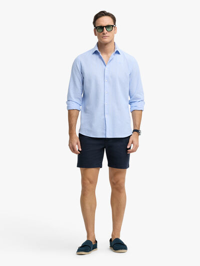 CAMISA LINO DIPLO CELESTE