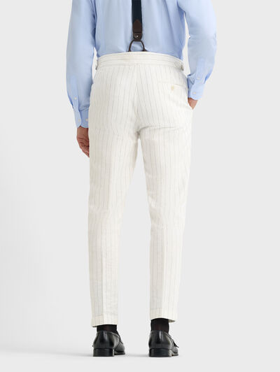 PANTALON HEROS LINO DIPLO BLANCO