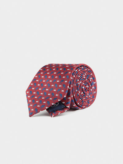 CORBATA JACQUARD MF ROJO