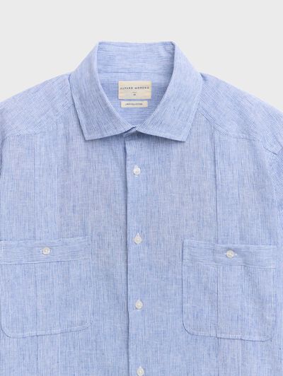 CUBANA LINO MIL RAYAS AZUL MARINO