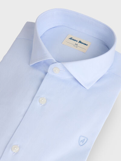 CAMISA VESTIR PANAMA KIDS CELESTE