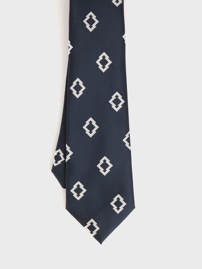 CORBATA JACQUARD MF AZUL MARINO