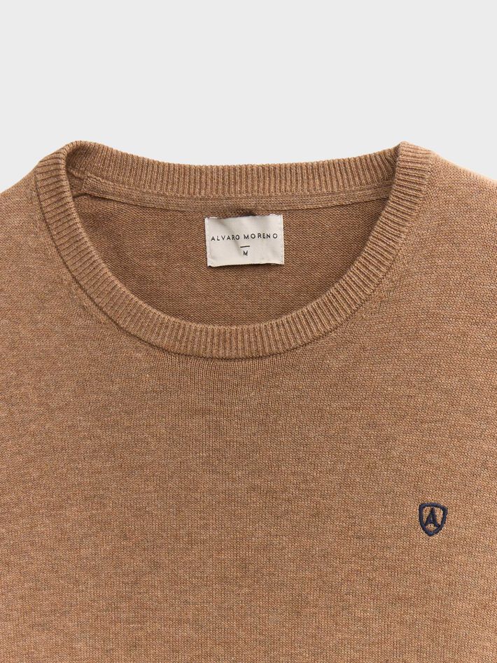 JERSEY ROUND NECK TRENDY CAMEL