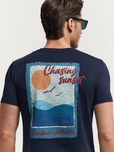 CAMISETA SUNSET AZUL MARINO