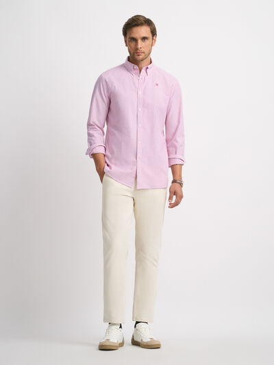 CAMISA OXFORD STRIPES ROJO