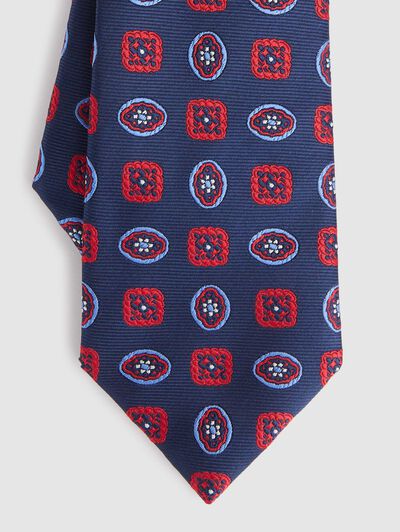 CORBATA JACQUARD MF AZUL MARINO
