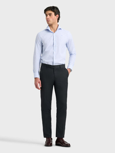 CAMISA VESTIR RAYAS CELESTE