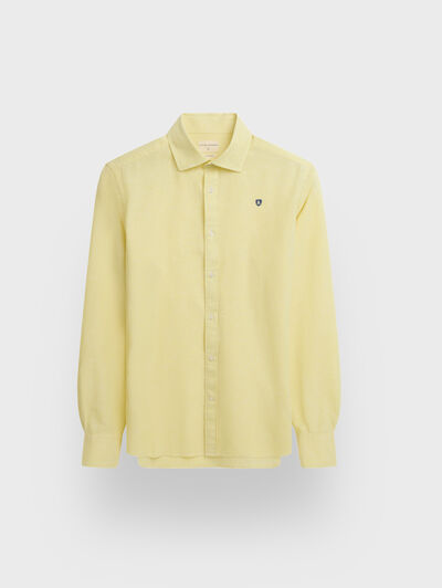 CAMISA LINO CHAMBRAY AMARILLO