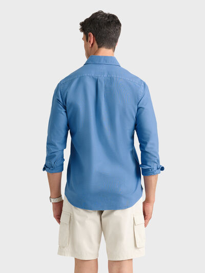 POLERA OXFORD DYE AZUL