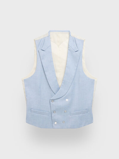 CHALECO ESTRUCTURA CELESTE