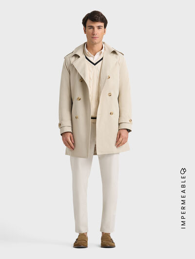 GABARDINA TRENCH BEIGE