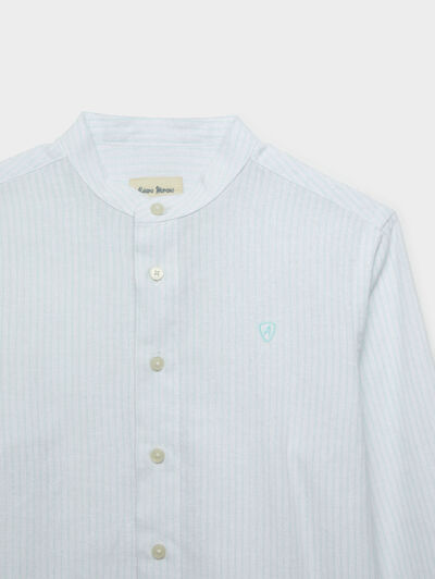CAMISA LINO MAO KIDS VERDE AGUA