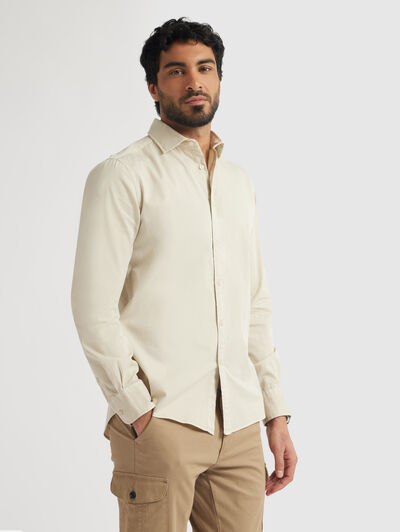 CAMISA TWILL DYE BEIGE