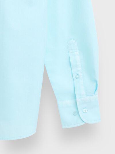 CAMISA OXFORD POCKET DYE VERDE AGUA