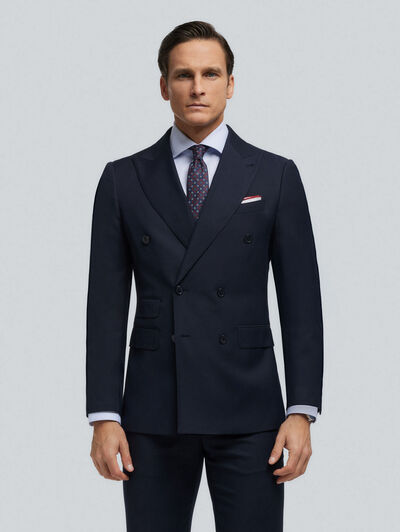 AMERICANA TWILL CRUZADO AZUL MARINO