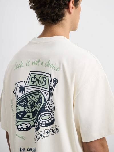 CAMISETA LUCK BEIGE