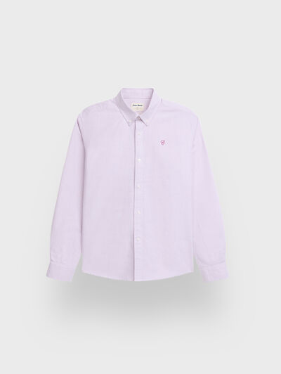 CAMISA OXFORD MIL RAYAS KIDS BURDEOS