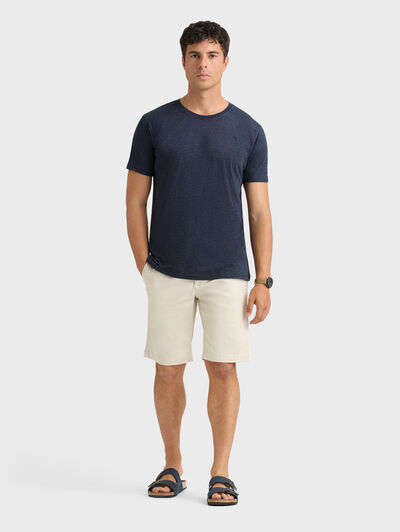 CAMISETA MELANGE AZUL MARINO