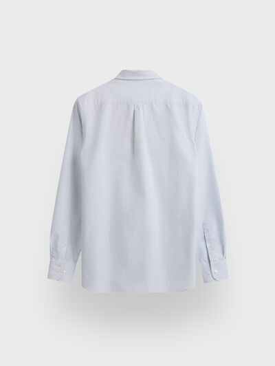 CAMISA OXFORD STRIPES AZUL