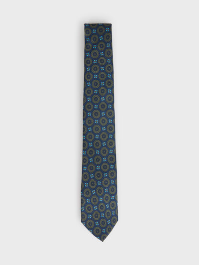 CORBATA PRINTED AZUL MARINO