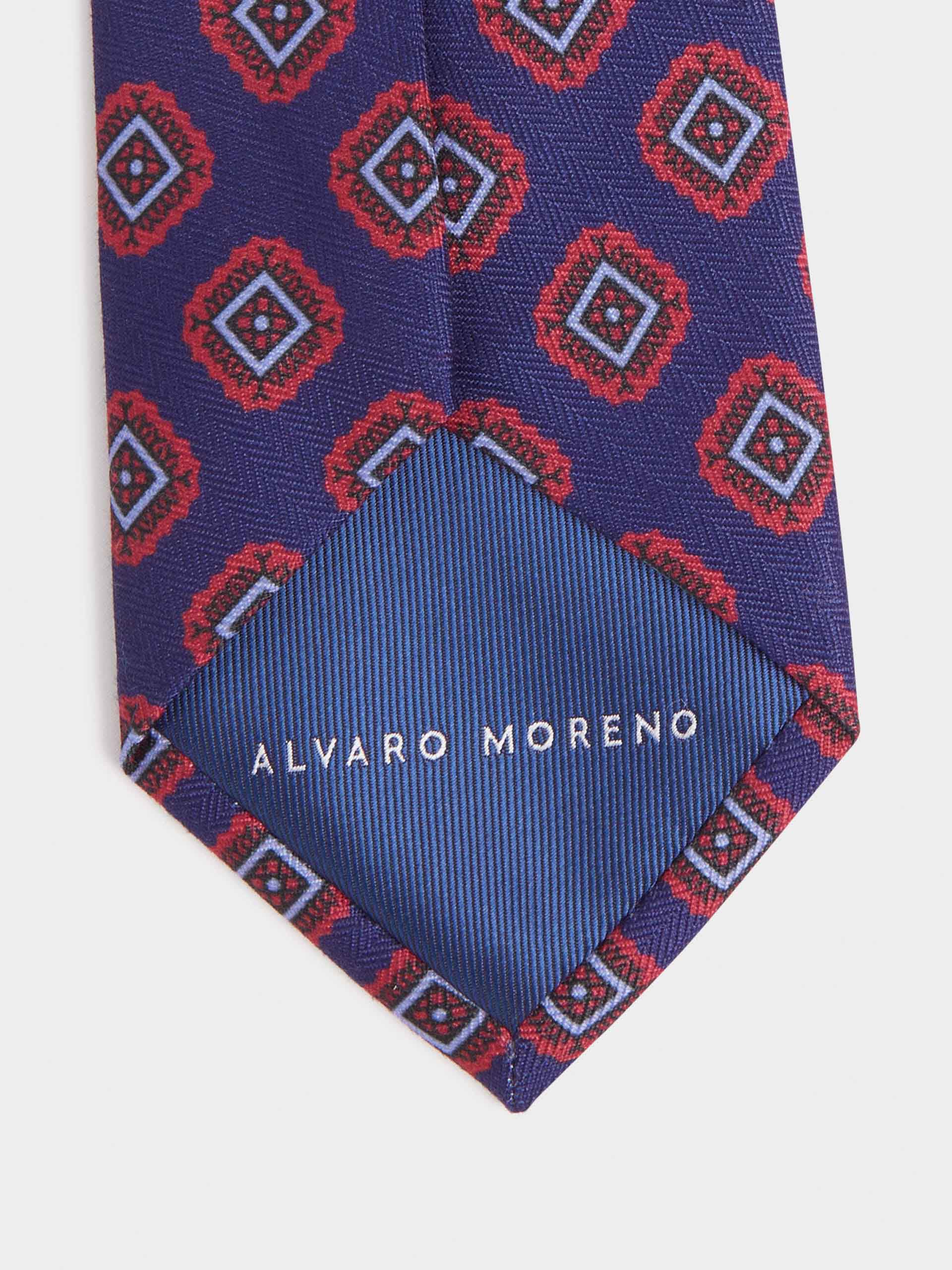 CORBATA PRINTED AZUL MARINO