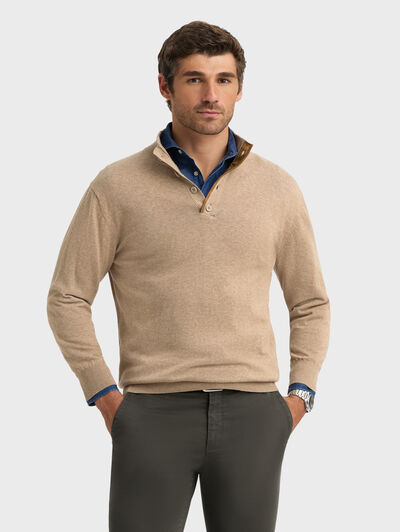JERSEY BUTTON COLLAR