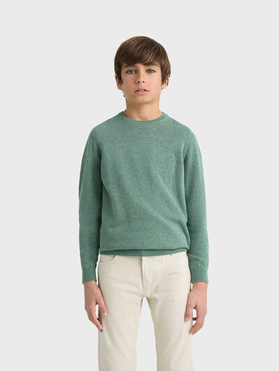 JERSEY ROUND NECK KIDS VERDE