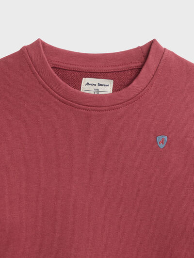 SUDADERA BASIC KIDS ROJO