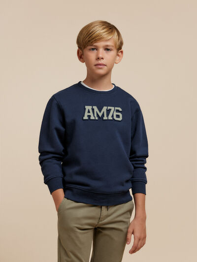 SUDADERA OFFICIAL KIDS AZUL MARINO
