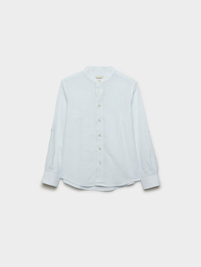 CAMISA LINO MAO KIDS VERDE AGUA