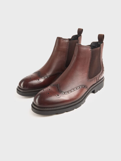 BOTIN PICADO PIEL MARRÓN